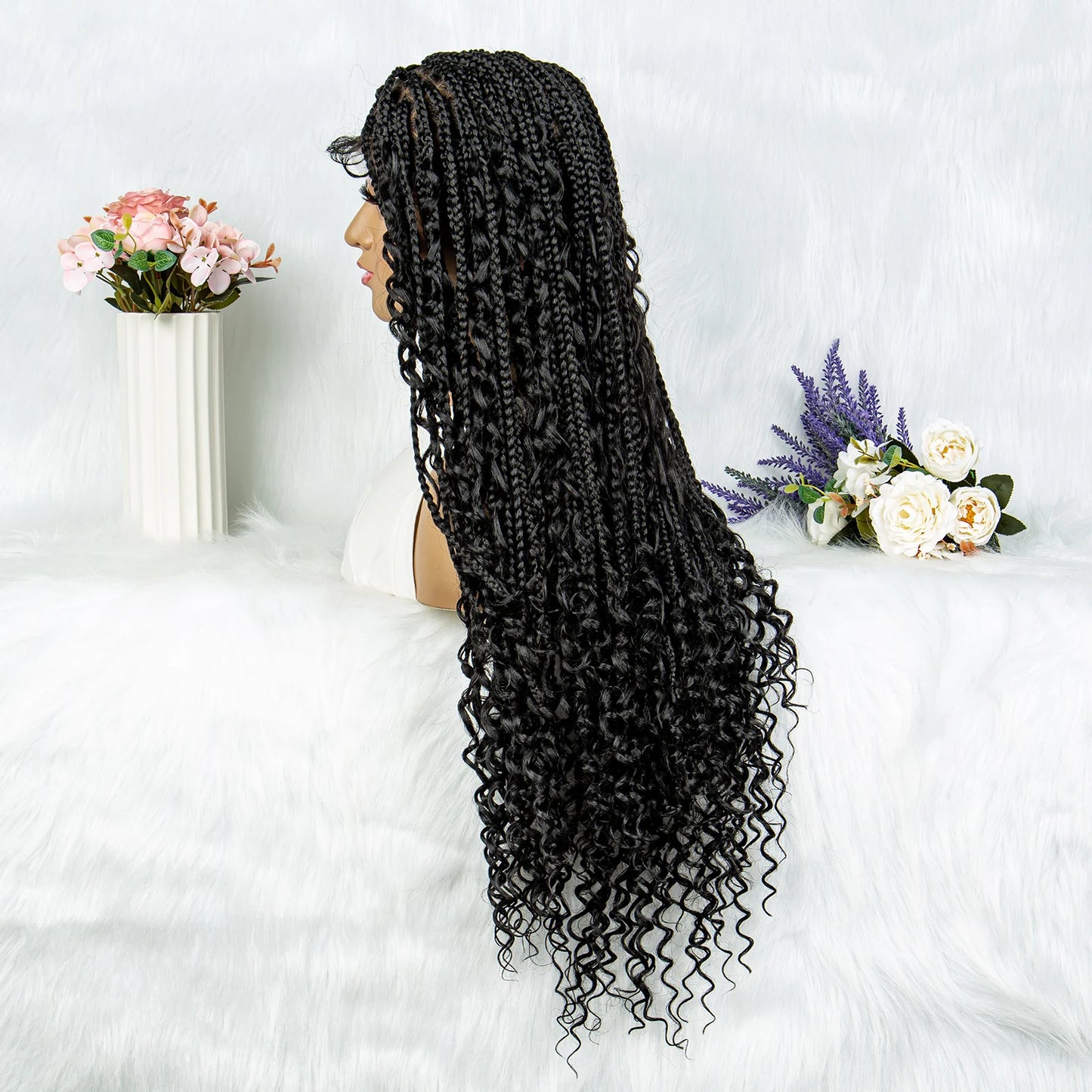Knotless Curly Braids Wig