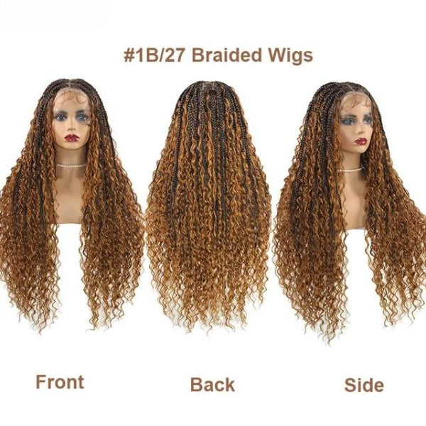 32" Boho Curly Goddess Locs Full Lace Wig With Baby Hair (Comes In 5 Colors)